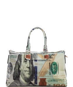 100 Dollar Bill Convertible Duffle Bag 118-6728 GRAY